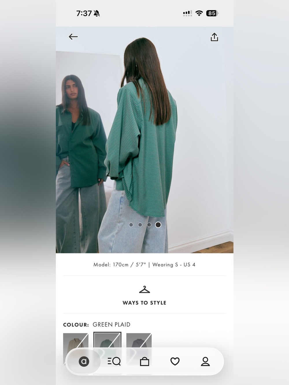 Lioness nothing hill green checked oversized shirts - Picture 16 of 16